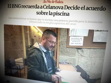 Nova na web de La Voz sobre a presentaci&oacute;n da moci&oacute;n sobre a piscina climatizada. 14.11.2019