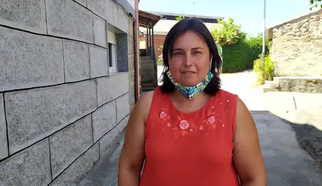Vanesa Garc&iacute;a. Portavoz do BNG na Bola, na aldea de Cacabelos o pasado venres