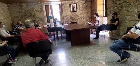 Pleno deste martes 15 na Bola. Vanessa Garc&iacute;a, na parte superior dereita da imaxe (2)