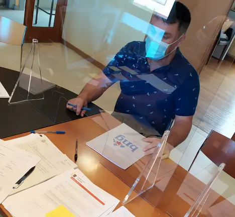O concelleiro do BNG, nas oficinas do Concello de Ramir&aacute;s. BNG Ramir&aacute;s. Pleno extra NOV. 2020