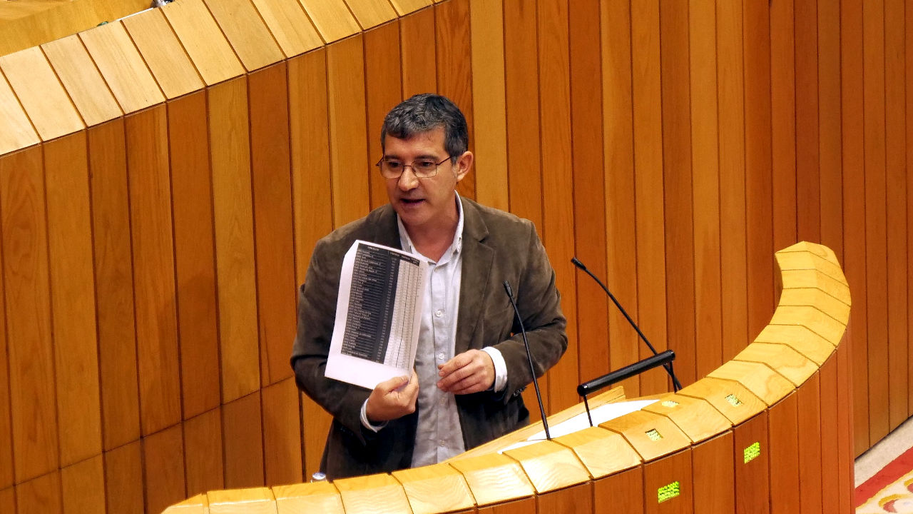 Iago Tabarés nunha sesión parlamentaria en decembro pasado. BNG