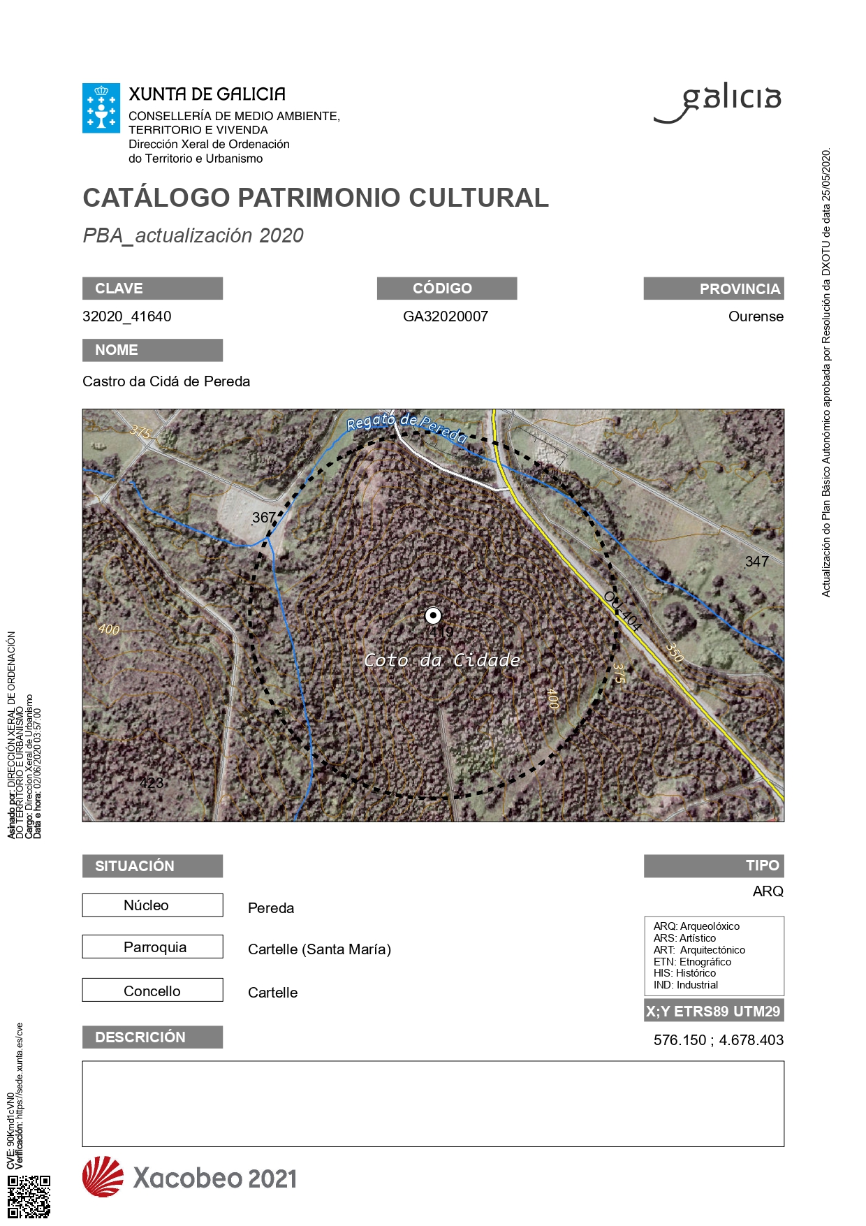 (1) Ficha do castro no Catálogo de Patrimonio Cultural_page-0001